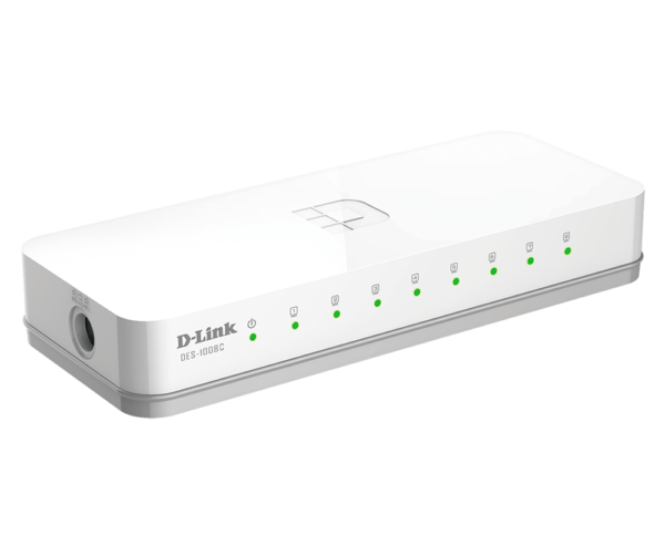 D-LINK DES-1008C 8-Port 10/100 Desktop Switch (White)